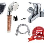 Banyo Bataryası Duş Seti Fonksiyonlu Duş Başlığı Batarya Seti / 5 Yıl Garantili
