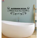 Banyo Dekoratif Duvar Sticker Banyo Kuralları Alıntı Duş Odası Sanat Dekor Çıkartmalar