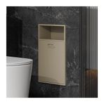 Banyo Depolama ve Nization için Siyah Gömme Raf ve Dahili Çöp Kovası ile Bu Su Geçirmez Paslanmaz Çelik Duş - 30x50x14CM Dayanıklı ve Şık Çözüm