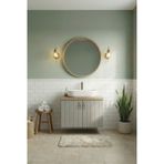 Banyo Dolabı-Asma 2 Kapaklı-Lavabosuz-Ahşap-Mat Vizon-Mdf 70 Cm-Aynalı - Vizon - Kayın