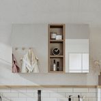 Banyo Dolabı Kulpsuz 2 Kapaklı Atlantik Çam Mdf 95 Cm Aynalı Dlp Atlantik Çam