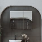 Banyo Dolabı Kulpsuz 2 Kapaklı Mdf 75 Cm Aynalı Banyo Dolabı Atl Atlantik Çam