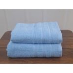 Banyo Dünyam Pamuklu Banyo Havlu Seti 70 x 140 cm Banyo Havlusu 50 x 90 cm Baş Havlusu - Açık Mavi - 70 x 140 cm