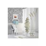 Banyo Duş Perdesi Taş Desen Dijital Baskılı Banyo Perdesi, 180x200 cm