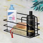 Banyo Dus Rafi Sampuanlik Koselik Kare Siyah Tek Katli Malzemelik Organizer Duzenleyici Mutfak Esya Rafi