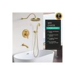 Banyo Duş Seti Ankastre Mat Gold Renk Özel Seri 3 Yollu Sıva Altı Dahil Ful Set 7 Yıl Garanti Ithal