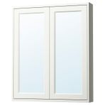 Banyo Duvar Dolabı, Beyaz, 80X15X95 Cm, 2 Ayna Kapaklı