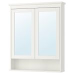 Banyo duvar dolabı, beyaz, 83x16x98 cm, 2 ayna kapaklı