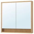 Banyo duvar dolabı, meşe görünümlü, 100x15x95 cm