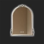 Banyo Duvarı İçin Vintage Süslemeli LED Makyaj Aynası, Buğu Önleyici, Altın Geleneksel Ayna, Antik Vurgulu 3 Renkli Aydınlatmalı Kemerli Dekoratif Asma 28"x39"/70x100cm(A,24x31in/60x80cm) (A 28x3