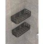 Banyo Düzenleyici Organizer Şampuanlık Havlupan Askısı Havluluk Siyah Banyo Duş Rafı Mutfak Rafı Çok Renkli
