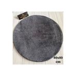Banyo Halısı Peluş Post Halı Yuvarlak Antrasit 80x80