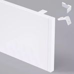 Banyo için alüminyum perde çubuğu, körfez penceresi, oturma odası dekorasyonu, beyaz tavan borusu (10,5 cm/1 m)