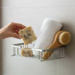 Banyo Köşe Duş Rafı Krom Tek Katlı Kare Şampuanlık Sabunluk Paslanmaz Metal Duvar Tipi Organizer