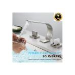 Banyo Lavabo Bataryası Ankastre Mat Krom Nikel Renk Şelale 7 Yıl Garantili İthal