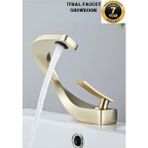 Banyo Lavabo Bataryası Mat Gold Renk Şelale Yeni Tasarım 7 Yıl Garantili İthal