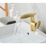 Banyo Lavabo Bataryası Şelale Tasarım Mat Gold Renk Yeni