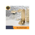 Banyo Lavabo Bataryası Yeni Kalp Model Şelale Mat Gold Renk 7 Yıl Garantili İthal