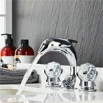 Banyo Lavabo Küvet Jakuzi Bataryası Ankastre Krom Renk Taşlı Kuğu Model Şelale 7 Yıl Garantili