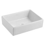 Banyo lavabosu 20 inç tezgah gemi lavabo banyo için Modern dikdörtgen banyo lavaboları tezgah üstü beyaz seramik porselen havzalar toz odası büyük banyo vanity dolapları lavabo kase lavabo Van