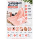 Banyo Lifi, | Yumuşak Dokulu, Bol Köpüren Vücut Temizleme Lifi | Askı İpli, Günlük Kullanıma Uygun Banyo Süngeri | Kadın Erkek Çocuk İçin 25x35CM (Turuncu)