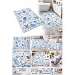 Banyo Önü Paspası 80 Cm X 100 Cm En Kaymaz Tabanlı Yumuşak Dokulu Su Emici Banyo Halısı