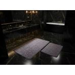 Banyo Paspası 2'Li Set Karo Mor