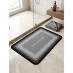Banyo Paspası Süper Su Emici Kaymaz Tabanlı Dikdörtgen Diatomit Paspas 60x40cm Gri