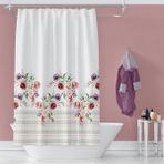 Banyo Perdesi 1x100x200 Tek Kanat Duş Perdesi Halka Hediyeli Duşakabin Perdesi 11237