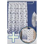Banyo Perdesi 1x100x200 Tek Kanat Duş Perdesi Halka Hediyeli Ve Çamaşır Makina Örtüsü 3795