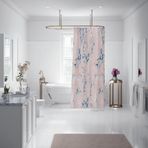 Banyo Perdesi 1X120X200 Tek Kanat Duş Perdesi Halka Hediyeli 2110