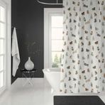 Banyo Perdesi 1X120X200 Tek Kanat Duş Perdesi Halka Hediyeli 7183