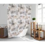 Banyo Perdesi 2X120X200 Çift Kanat Duş Perdesi Halka Hediyeli 5203