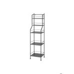 Banyo Raf Unıtesı, Sıyah, 40X156 Cm Frosjon Banyo Duzenleyıcı Acık Raf