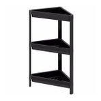 Banyo Raf Ünitesi Üçgen Raf IKEA Siyah Pratik Raf Ünitesi 33x33x71 cm