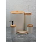 Banyo Takımı - 5Li Banyo Seti - Ahşap Görünümlü - 5 Parça