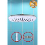 Banyo Tepe Duş Başlığı Kare Tasarım Beyaz, Şık ve Kullanışlı Duş Aksesuarı - Seçenek 1
