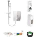 Banyo Tipi Elektrikli Şofben V1200 5 Mt Kablolu Tam Takım Set ( Montaj Hariç )