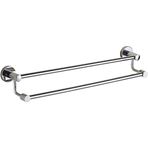 Banyo ve Mutfak için 304 Paslanmaz Çelik Çift Havlu Çubuğu - Modern Tasarımlı Duvara Monte Paslanmaz Havlu Askısı (60 cm)