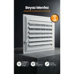 Banyo & Wc Havalandırma Menfezi – Plastik Hava Çıkış Kapağı - Beyaz - 65x65