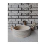 banyodecor Traverten Silindir Mermer Lavabo