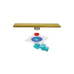 BanyoLine Sukar Line 6 Gold Plain 40 cm Izgaralı Duş Kanalı