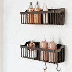 Banyor Yapışkanlı Banyo Rafı, 2'li Banyo Düzenleyici, Duş Rafı Organizer Şampuanlık, Duşakabin Rafı, Banyo Organizeri, Banyo Askısı Plastik