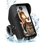 BAONUOR Cep telefonu tutucu, bisiklet, su geçirmez, cep telefonu tutucu, motosiklet, su geçirmez, 360° döndürülebilir, dokunmatik ekran, gidon çantası, 4,7 – 7 inç akıllı telefonlar için