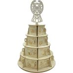 Baosity Ahşap Advent Takvim Kek Şekli Noel Tatil Hazine Kutusu Melek (Yurt Dışından) - Beyaz