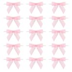 baotongle 30 adet 7,62 cm Pembe Bükümlü Kravat Fiyonkları İkram Çantaları için Saten Kurdele Fiyonklar Paket El İşi Hediye Paketleme Dekorasyonu için (Pembe, 3 inç)