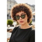 BAPPİR Melora Tokalı Cat Eye Ultra Hafif Turkuaz Yeşil Cam Güneş Gözlüğü
