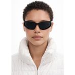 Bappir Raenna Siyah Çerçeve Dar Oval Cat-Eye Güneş Gözlüğü – Siyah Lens – UV400 - 01-Siyah