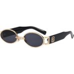 Bappir Yeni Sezon Vintage Oval Logolu Unisex Güneş Gözlüğü - Desenli
