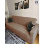 Baqdo BAQD Düz Jakarlı 3 Kişilik Vizon Kanepe Örtüsü | Lastikli Koltuk Örtüsü |çekyat Örtüsü| koltuk kılıfı - 180 x 230 cm - Kahve